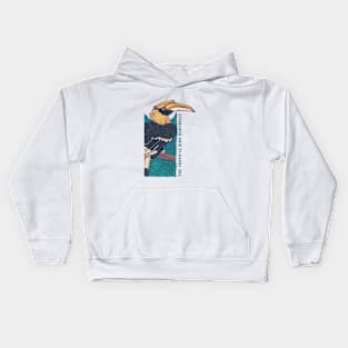 tropical bird vintage Kids Hoodie